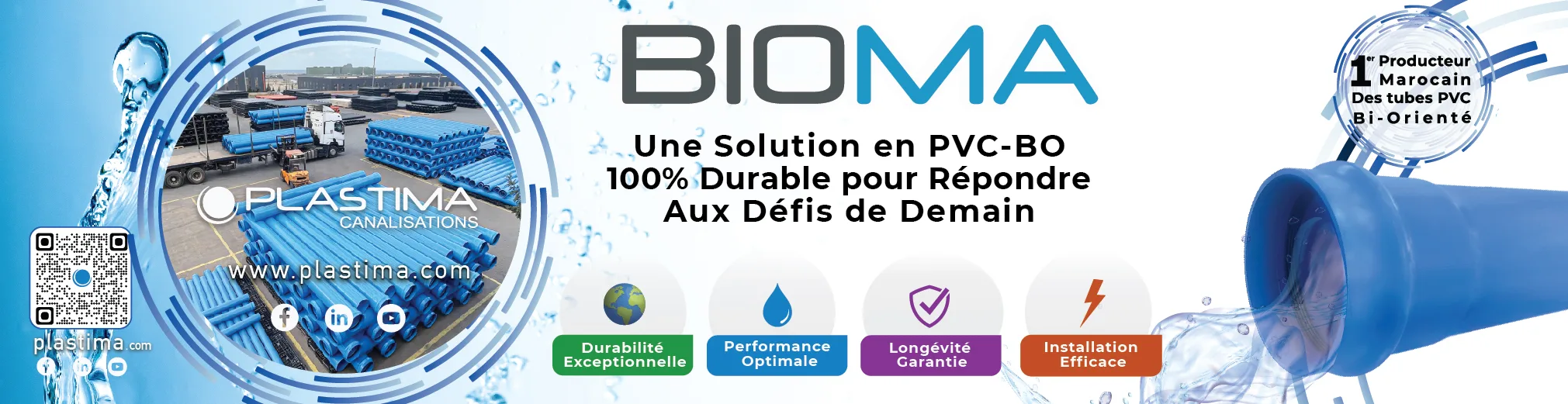 1er Producteur Marocain Tubes PVC Bi-Orienté | BIOMA – Innovation Plastima